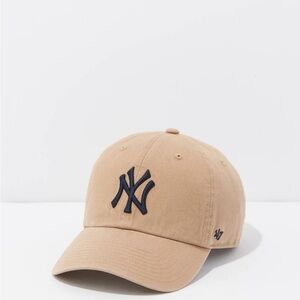 Beige Cap with NY Embroidery